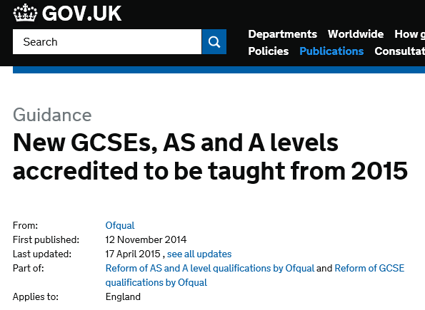 GCSE Lead Reviewer – Ofqual